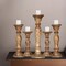 Bbh Homes Mango Wood Set Of 5 Medium Burnt Eco-Friendly Candle Holders